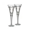 Waterford "Wedding" Set Of 2 Flutes -Quality Tableware Store waterford wedding toasting flute pair 024258525467